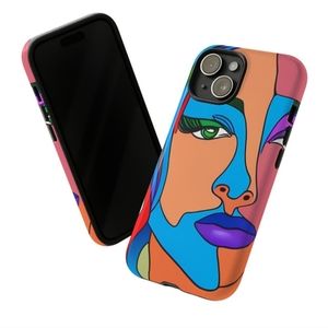 Stylish Tough Phone Case -Colorful Line Design for iPhone, Samsung, Google Pixel